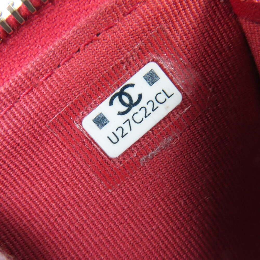 CHANEL Red Lambskin Leather Logo Wallet - Picture 9 of 11